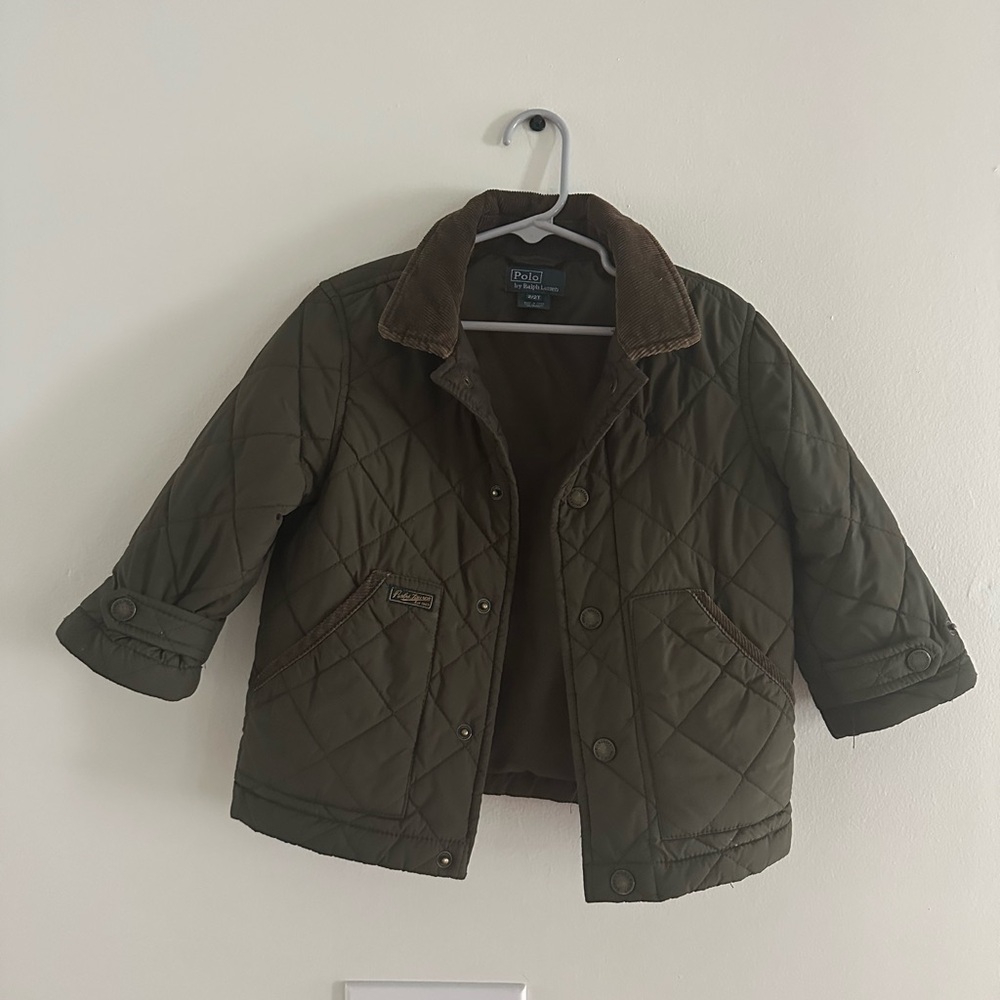 Ralph Lauren Olive Quilted Toddler Jacket